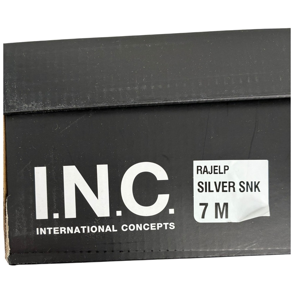 I.N.C. Rajelp Silver Snake Metallic Knee High Pointed Toe‎ Boots Sz 7 - Picture 6 of 9
